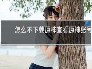 怎么不下载原神查看原神账号