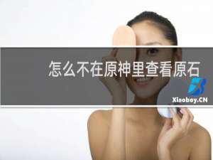 怎么不在原神里查看原石