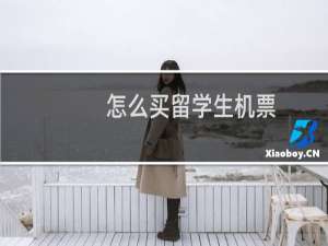 怎么买留学生机票