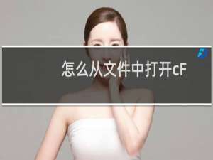 怎么从文件中打开cF