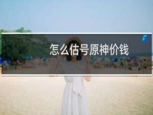 怎么估号原神价钱