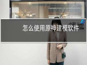 怎么使用原神建模软件