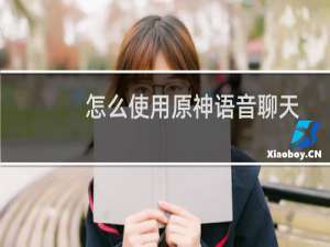 怎么使用原神语音聊天