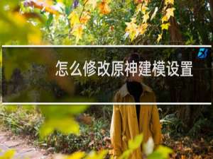 怎么修改原神建模设置