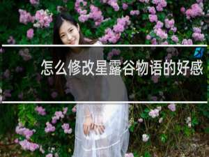 怎么修改星露谷物语的好感