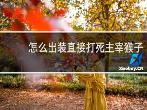 怎么出装直接打死主宰猴子
