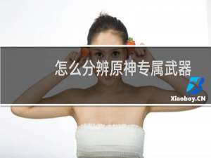 怎么分辨原神专属武器