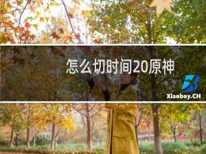 怎么切时间 原神