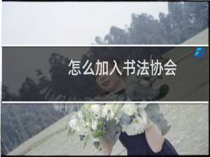 怎么加入书法协会