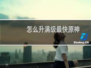 怎么升满级最快原神