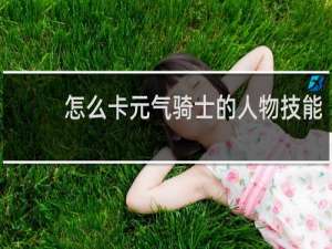 怎么卡元气骑士的人物技能