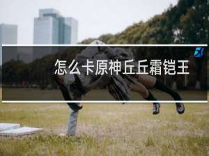 怎么卡原神丘丘霜铠王