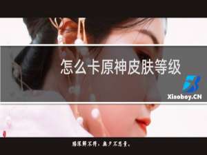 怎么卡原神皮肤等级