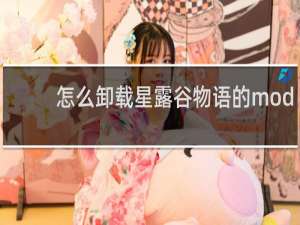 怎么卸载星露谷物语的mod