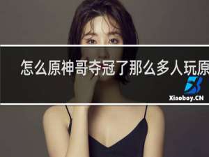 怎么原神哥夺冠了那么多人玩原神
