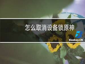 怎么取消设备锁原神