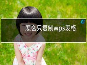 怎么只复制wps表格内的数值而不复制公式