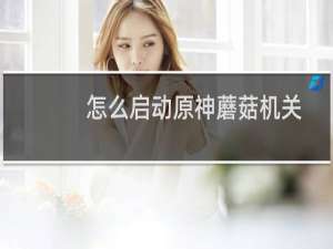 怎么启动原神蘑菇机关
