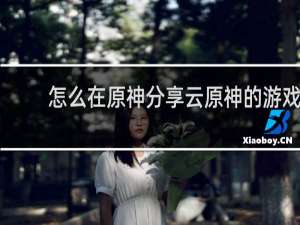 怎么在原神分享云原神的游戏