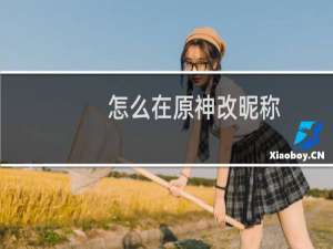 怎么在原神改昵称