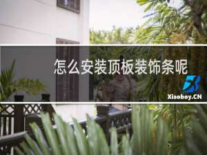 怎么安装顶板装饰条呢