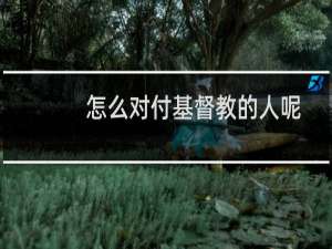 怎么对付基督教的人呢