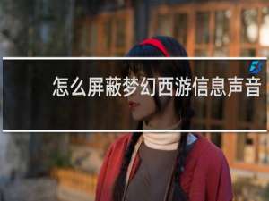 怎么屏蔽梦幻西游信息声音