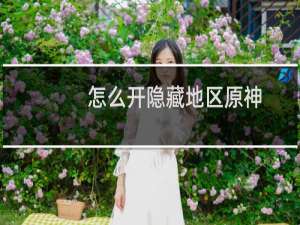 怎么开隐藏地区原神