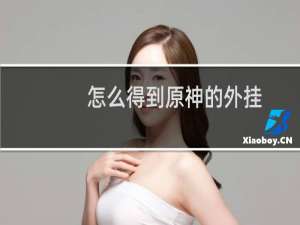 怎么得到原神的外挂