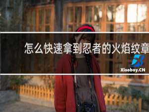 怎么快速拿到忍者的火焰纹章