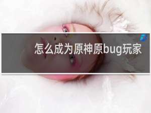 怎么成为原神原bug玩家
