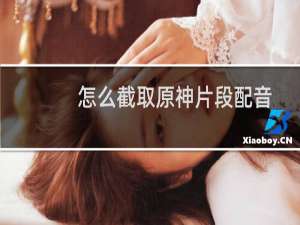 怎么截取原神片段配音