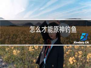 怎么才能原神钓鱼