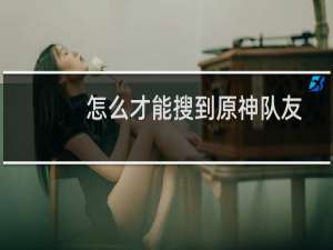 怎么才能搜到原神队友