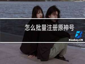 怎么批量注册原神号