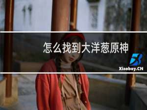 怎么找到大洋葱原神