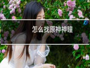 怎么找原神神瞳
