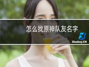 怎么找原神队友名字