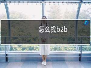 怎么找b2b