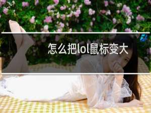 怎么把lol鼠标变大