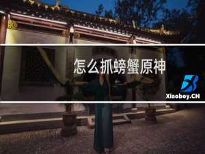 怎么抓螃蟹原神