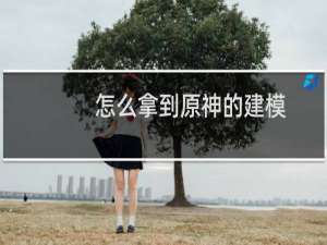 怎么拿到原神的建模