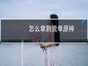 怎么拿到货单原神