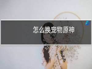 怎么换宠物原神