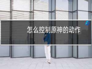 怎么控制原神的动作