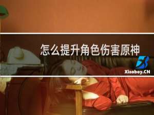 怎么提升角色伤害原神
