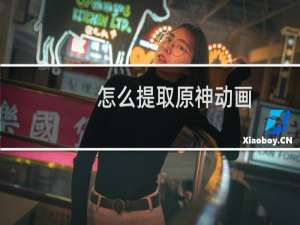 怎么提取原神动画