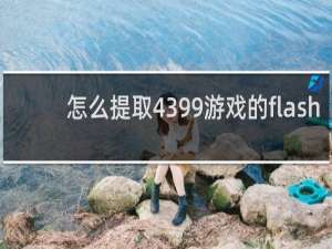 怎么提取4399游戏的flash