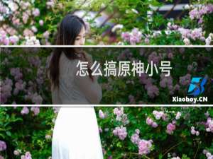怎么搞原神小号