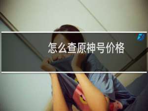 怎么查原神号价格